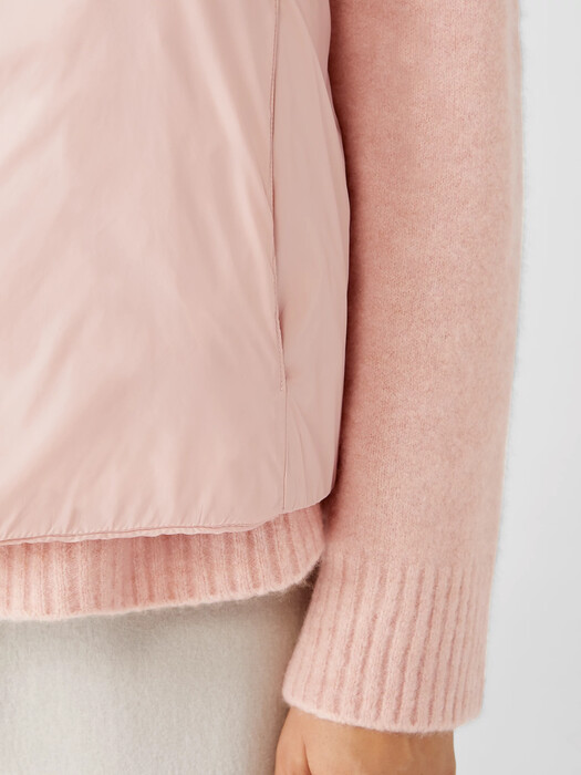 Eggshell Recycled Nylon Hooded Vest