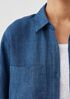 Washed Organic Linen Delave Shirtdress