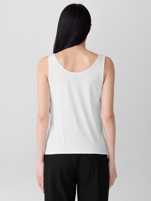 Stretch Silk Jersey Scoop Neck Tank