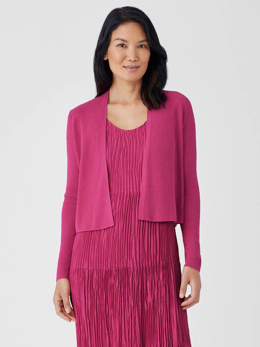 Organic Linen Cotton Airy Tuck Cropped Cardigan