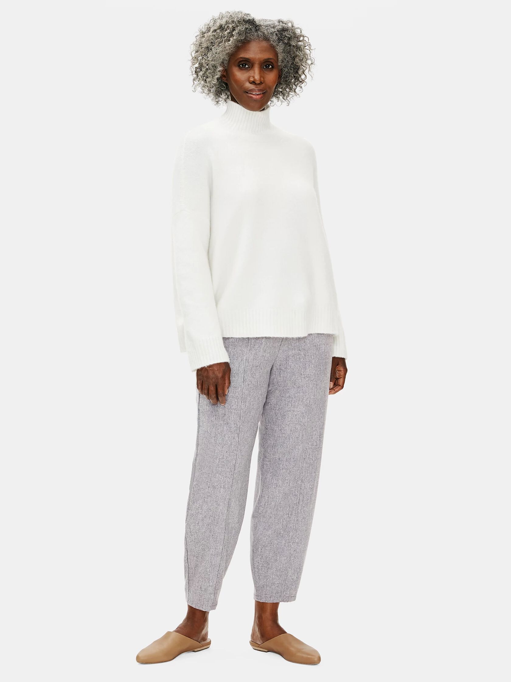 Soft Wool Flannel Lantern Pant