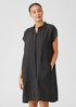 Puckered Organic Linen Shirtdress