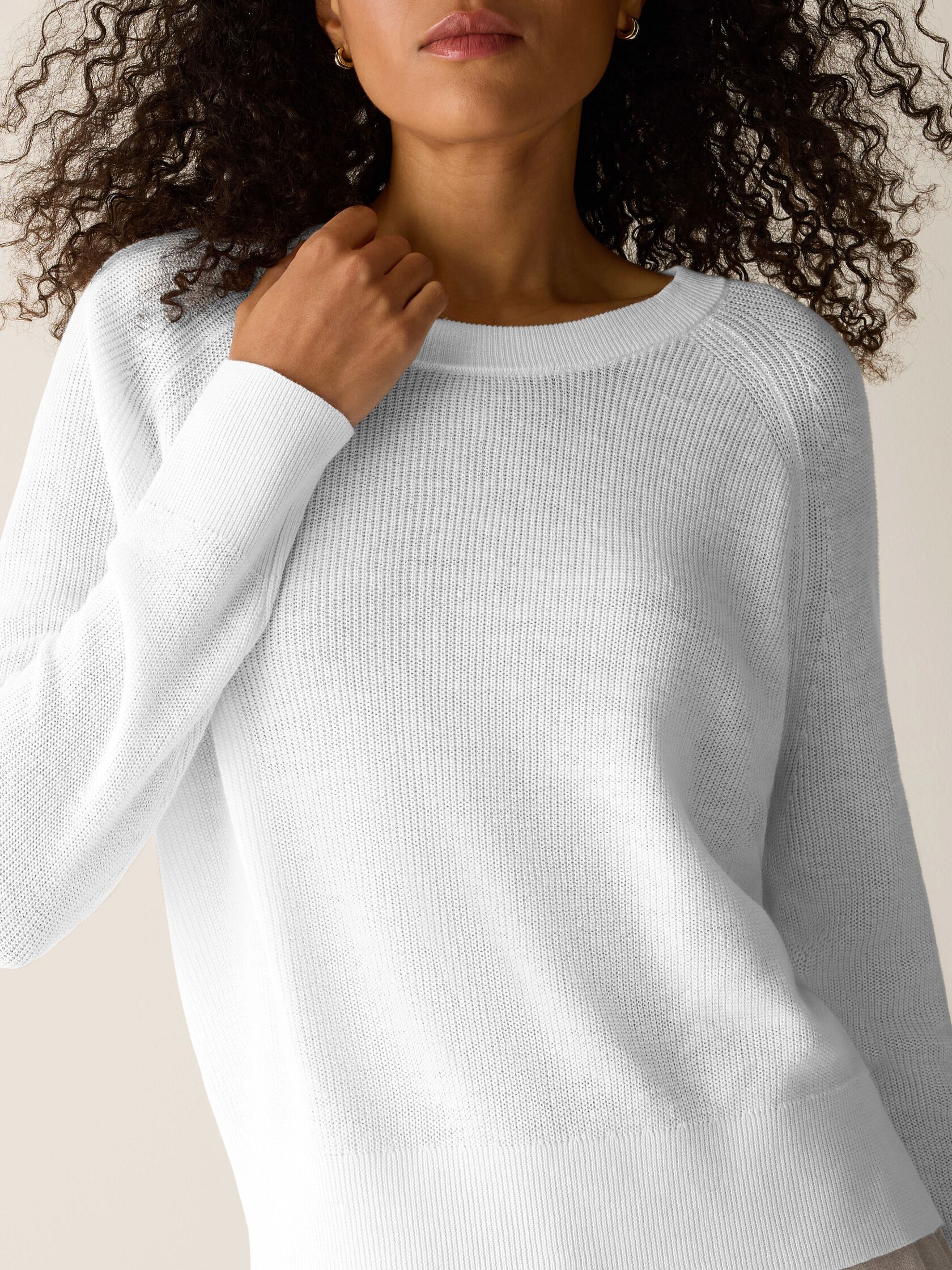 Organic Linen Cotton Wedge Sweater