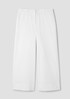 Stretch Cotton Twill Wide-Leg Trouser Pant