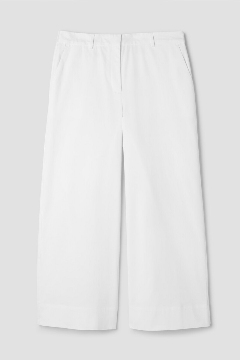 Stretch Cotton Twill Wide-Leg Trouser Pant Stretch Cotton Twill Wide-Leg Trouser Pant
