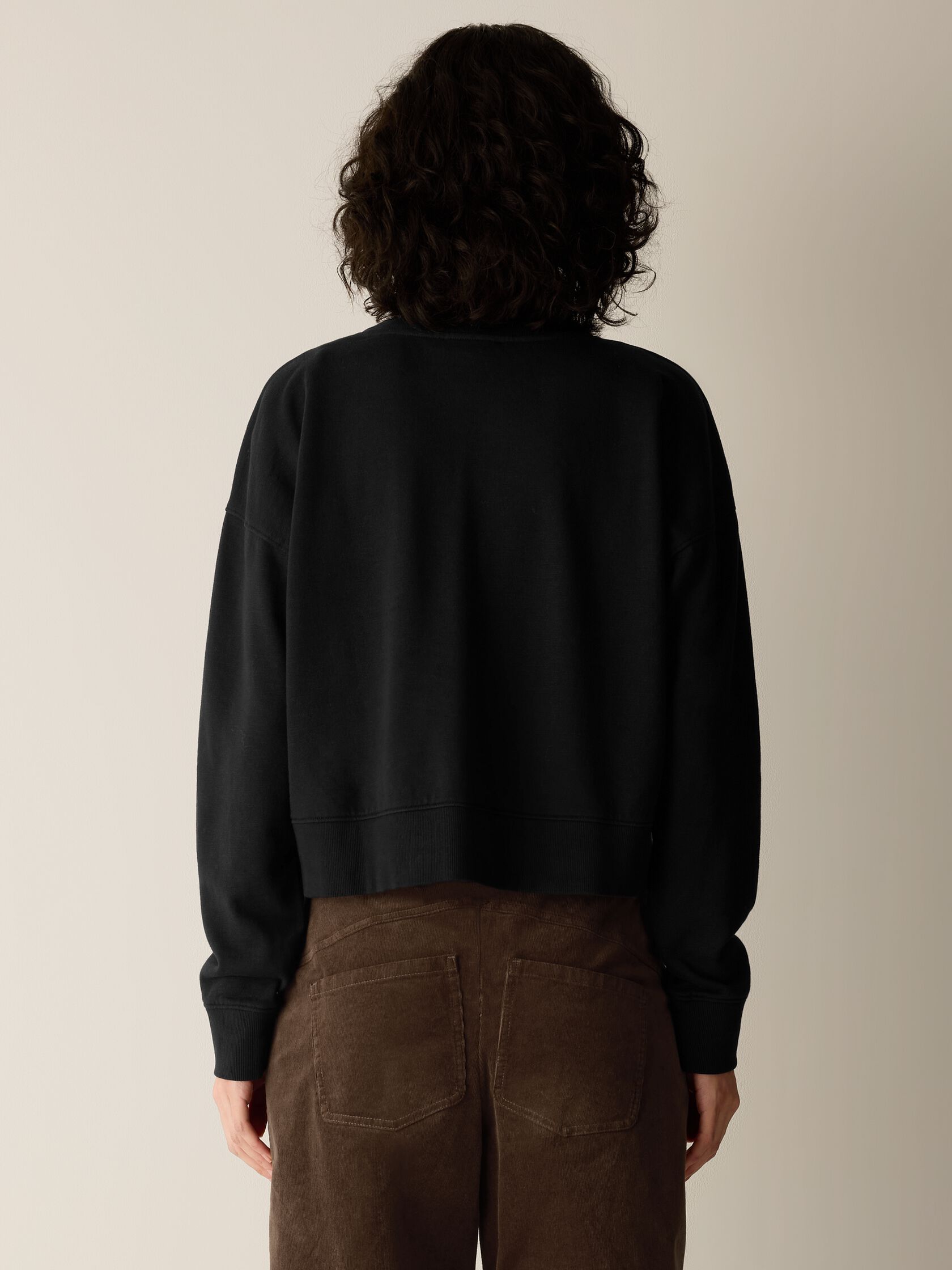 Garment-Dyed Organic Cotton Terry Cropped Box-Top