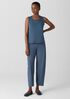 Stretch Jersey Knit Jewel Neck Tank