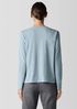 Organic Cotton Slubby Jersey V-Neck Top