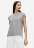 Wide Rib Stretch Crew Neck Top