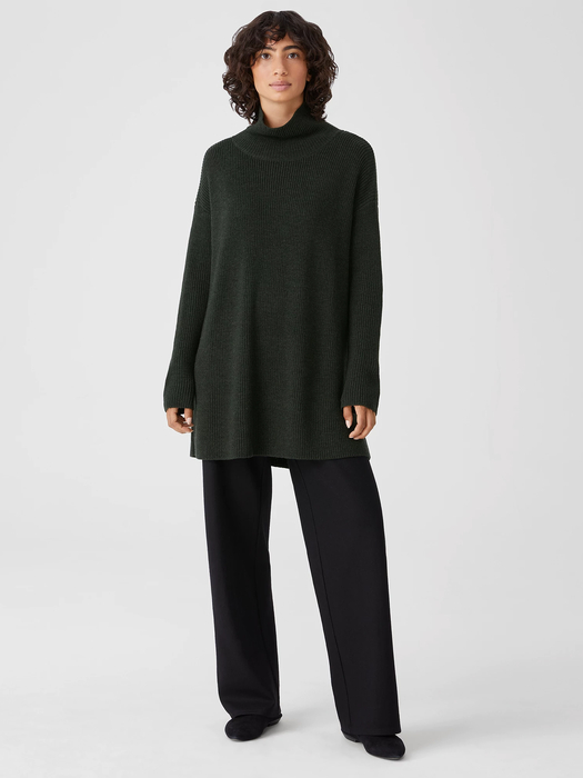 Merino Turtleneck Long Top in Responsible Wool | EILEEN FISHER