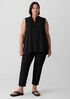 Silk Georgette Crepe Sleeveless Shirt