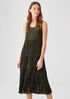 Crushed Silk Habutai Tiered Dress