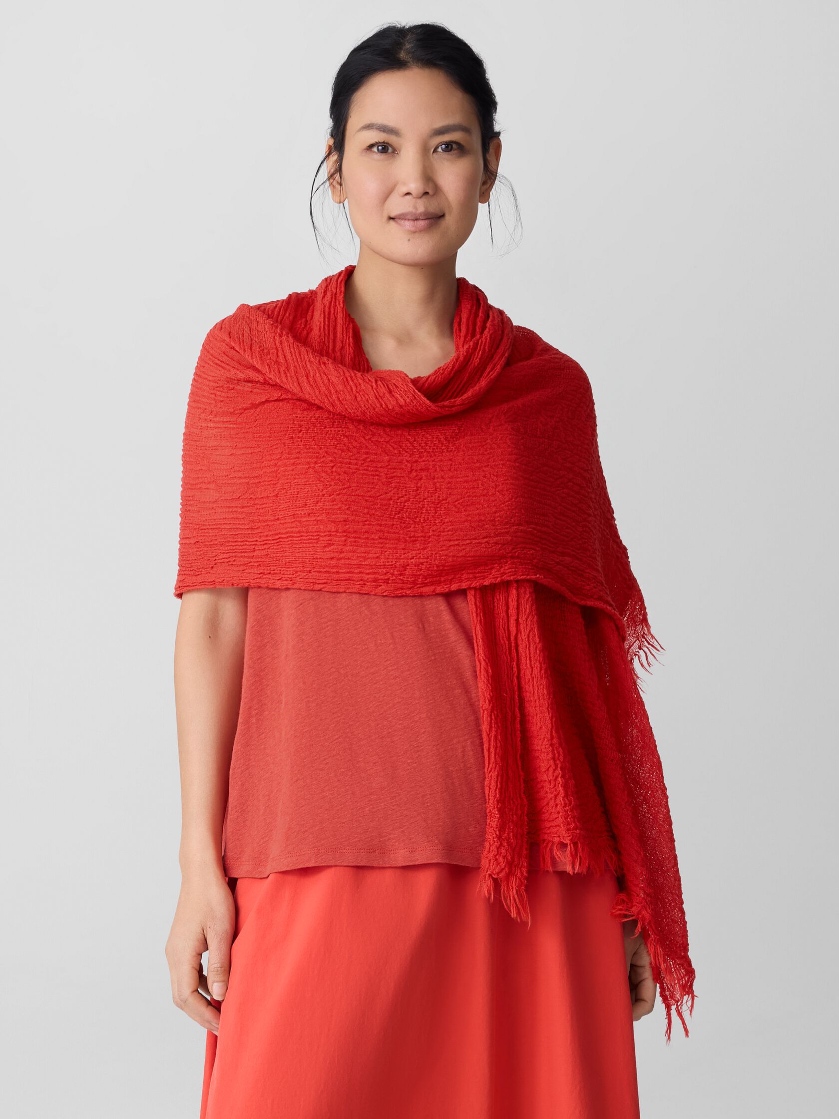 Watercolor Organic Cotton Gauze Scarf