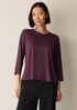 Organic Pima Cotton Jersey 3/4-Sleeve Tee