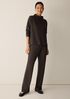 Cozy Brushed Terry Hug Funnel Neck Top