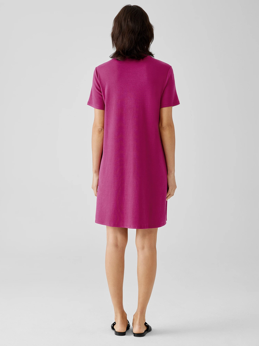 Organic Cotton Interlock Crew Neck Dress