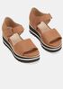 Luella Tumbled Nubuck Wedge Sandal