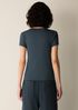 Organic Cotton Stretch Rib Crew Neck Tee