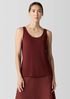 Stretch Silk Jersey Scoop Neck Tank