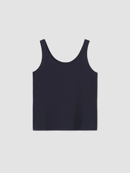 Pima Cotton Stretch Jersey Scoop Neck Tank
