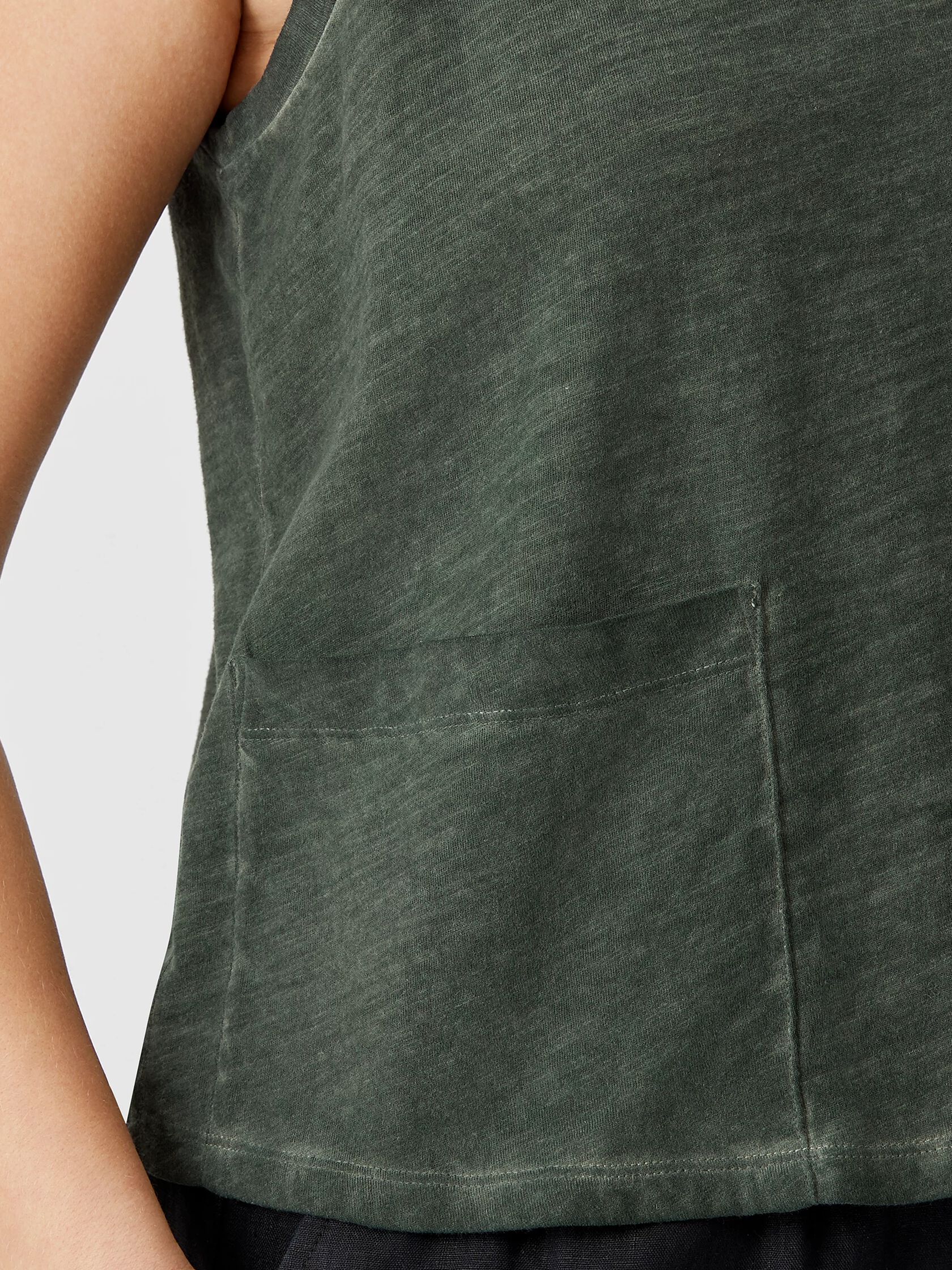 Pigment-Dyed Organic Cotton Crew Neck Tank