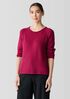 Peruvian Cotton Blend Crew Neck Top