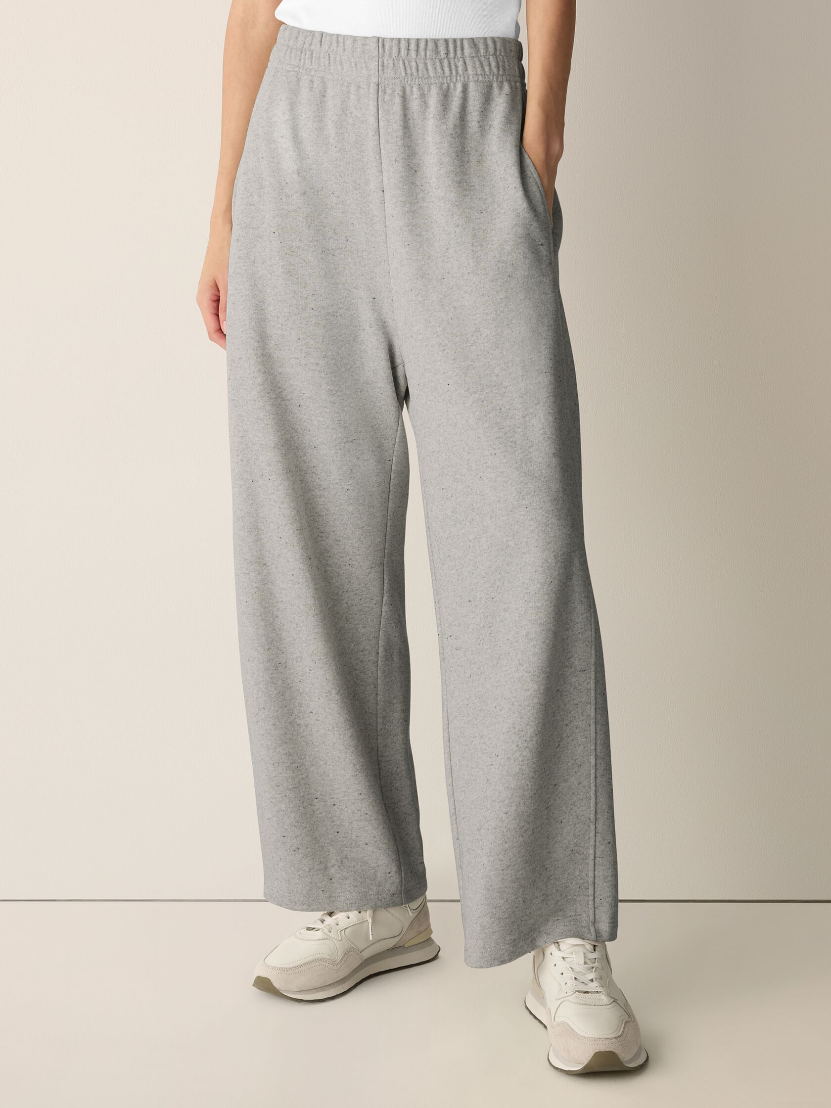 Heathered Fleece Roomy Wide-Leg Pant