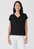 Organic Linen Jersey V-Neck Tee