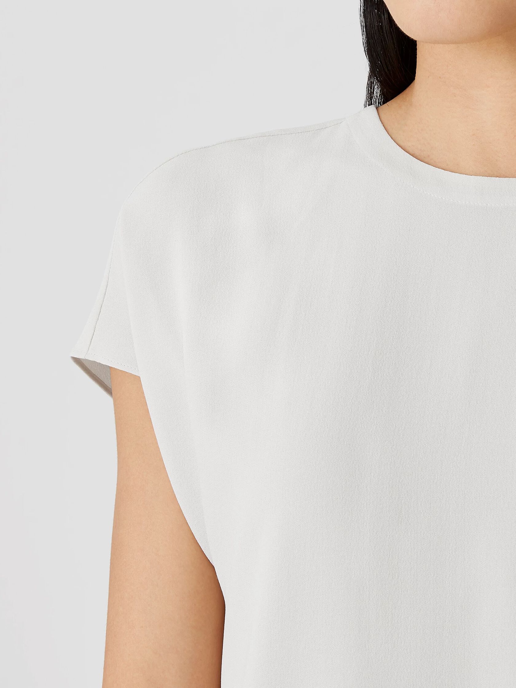 Silk Georgette Crepe Square Top