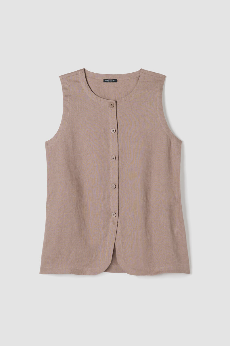 Organic Linen Long Vest Organic Linen Long Vest