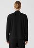 Stretch Jersey Knit Mock Neck Top