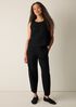 Cotton Blend Ponte Lantern Pant