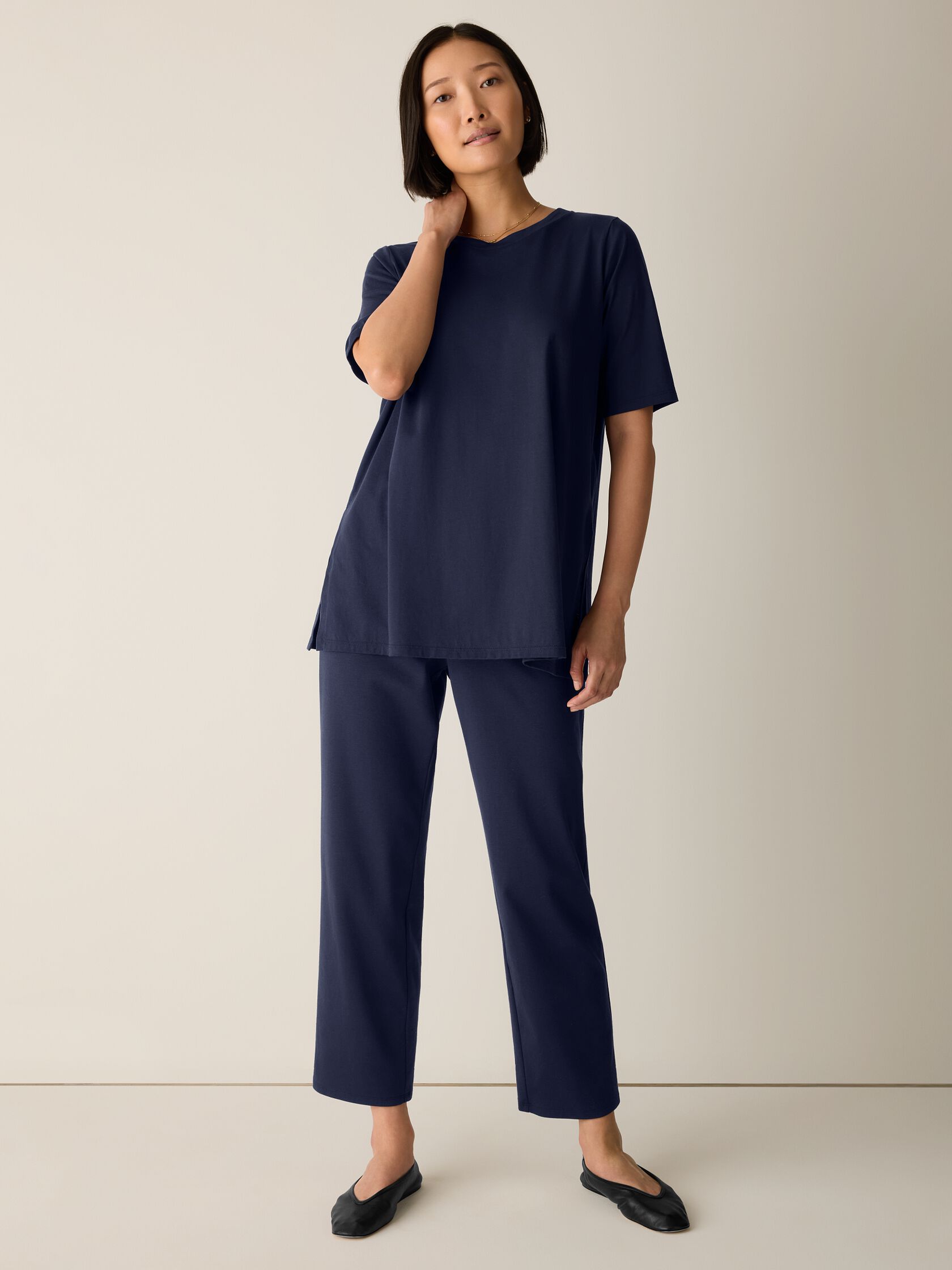 Organic Pima Cotton Jersey Long Tee