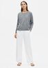 Tencel & Metal Crew Neck Box-Top