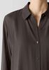 Sheer Silk Georgette Classic Collar Long Shirt