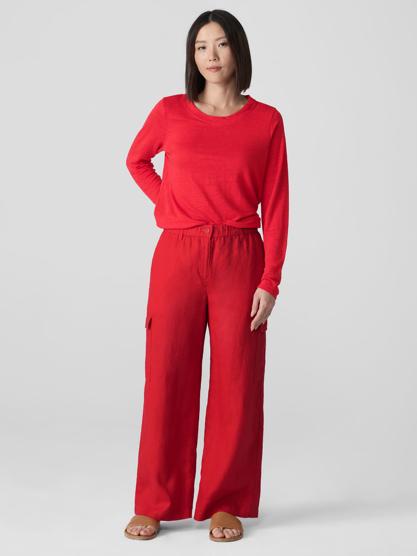 Organic Linen Cargo Pant