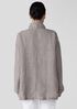 Washed Organic Linen Delave Stand Collar Jacket