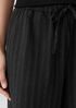 Cotton Blend Stripe Stitch Wide-Leg Pant