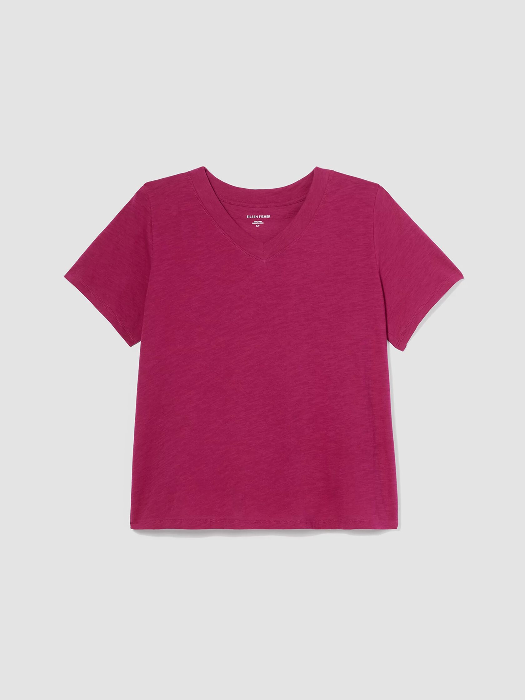 Organic Cotton Slub V-Neck Tee