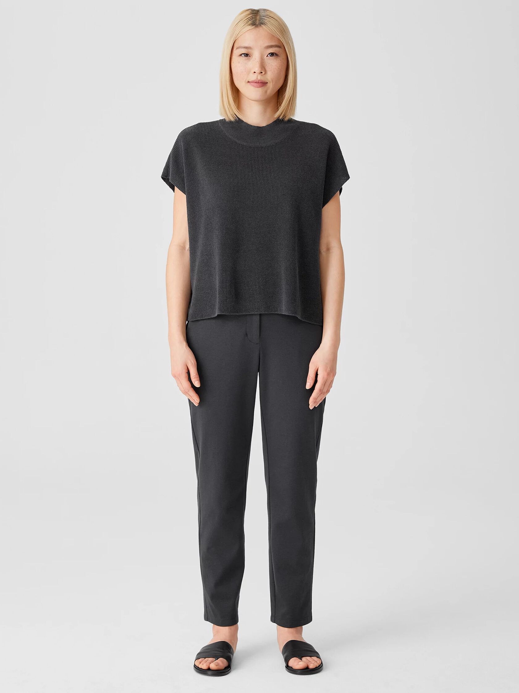 Organic Cotton Ponte Slim Pant