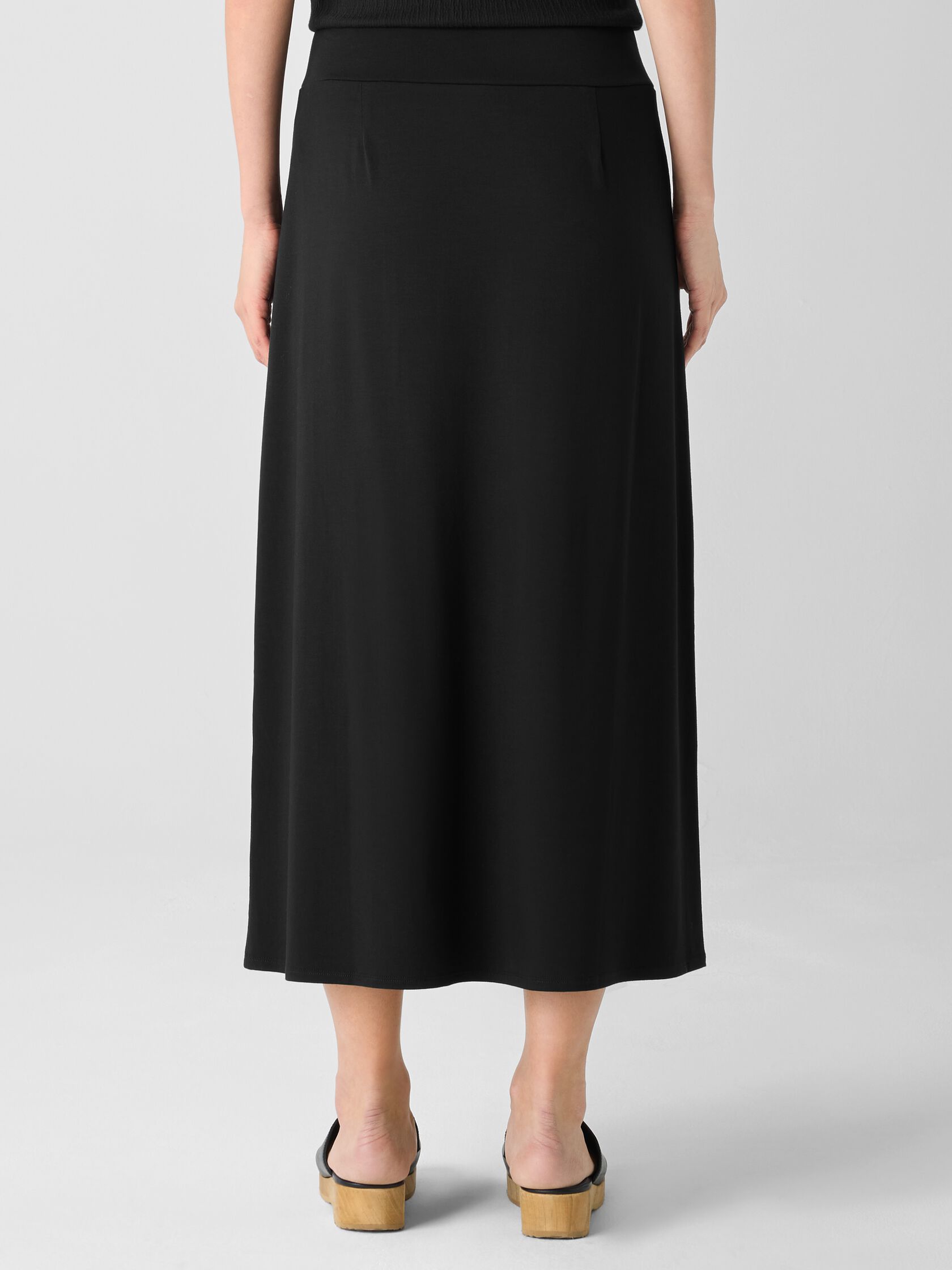 Stretch Jersey Knit A-Line Skirt