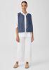 Airy Organic Cotton Twill Quilted Vest