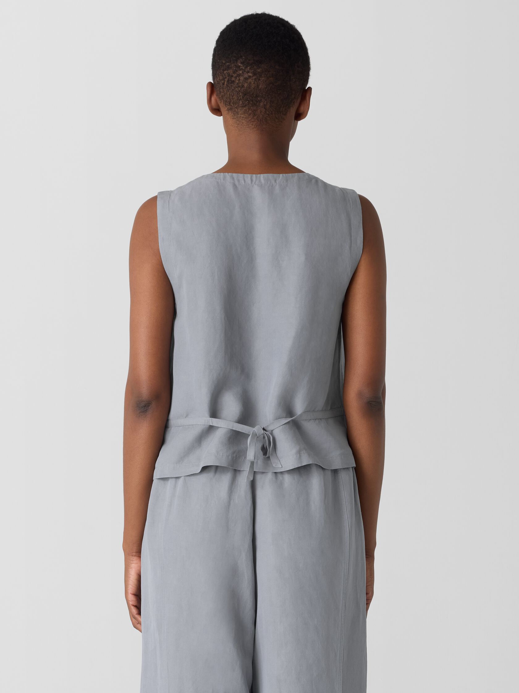 Linen Silk Twill Vest