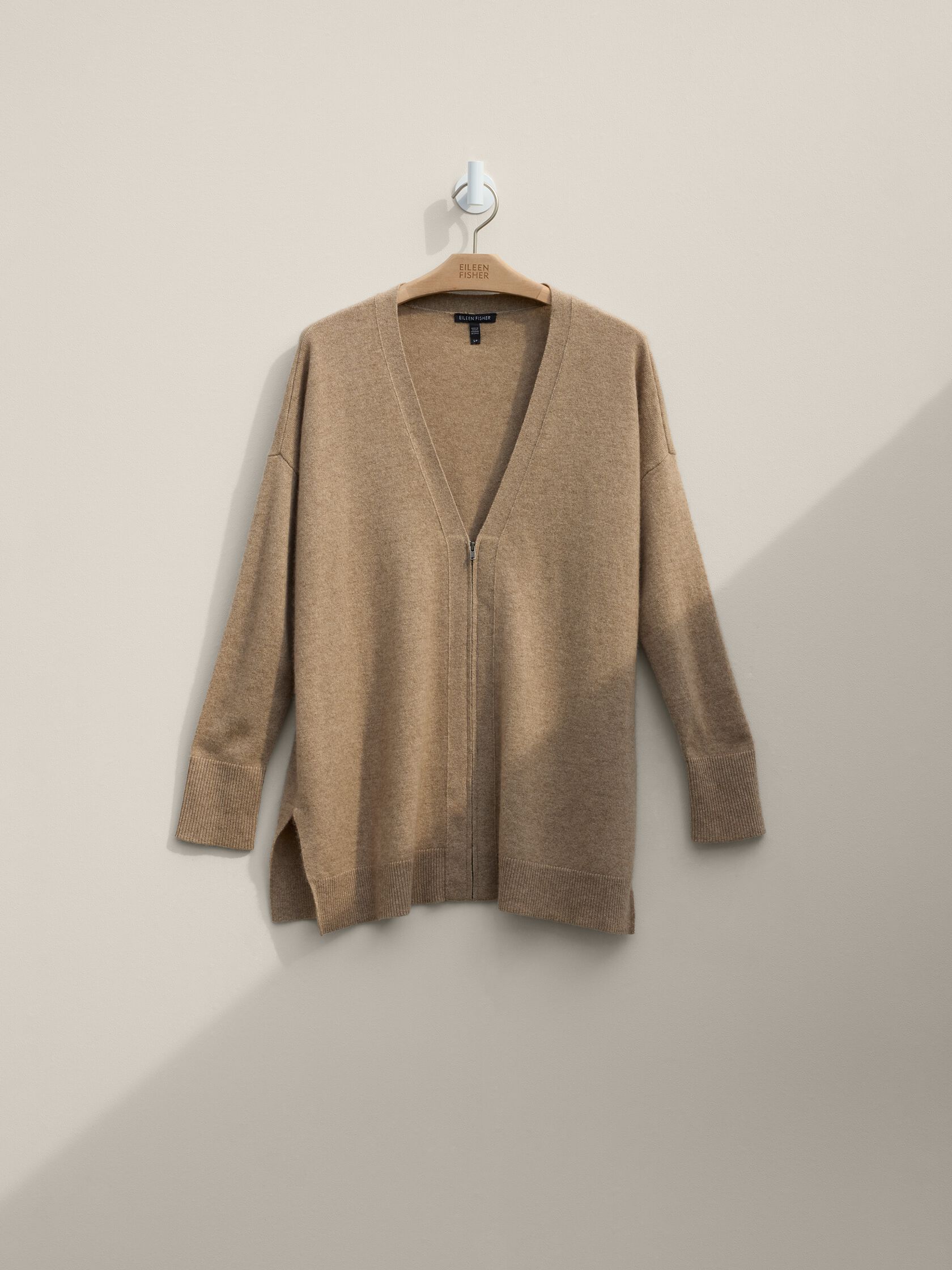 Renew Cashmere Zip-Front Cardigan