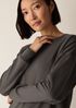Cozy Brushed Terry Hug Crew Neck Long Top