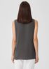 Silk Georgette Crepe Ballet Neck Long Tank