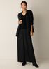 Silk Georgette Crepe Wide-Leg Pant
