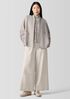 Lightweight Boiled Wool High Collar Jacket in Regenerative Wool