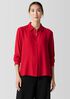 Silk Georgette Crepe Classic Collar Shirt