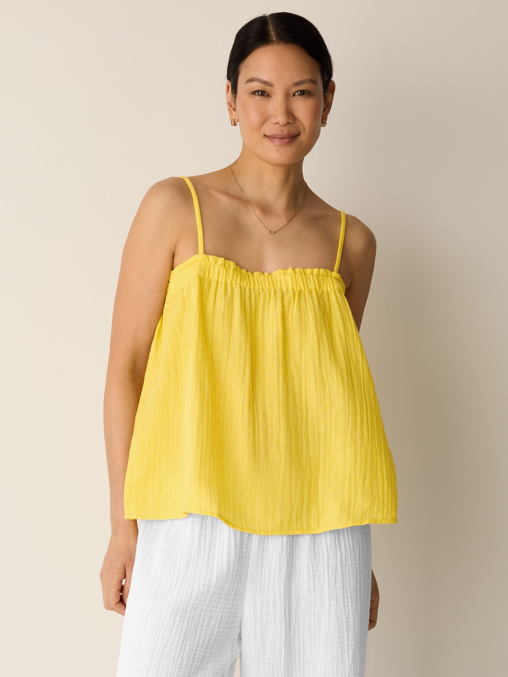 Striped Organic Cotton Gauze Cami